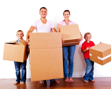 Careful loading of household items for a Rotherhithe move