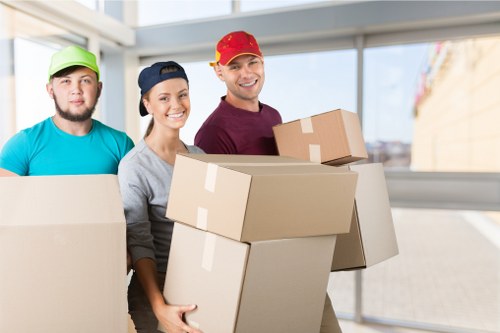 House removal team planning a move in Rotherhithe