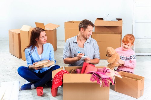 Moving furniture with a removal truck in London