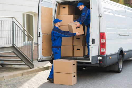 Bubble wrap, tape, and packing materials for fragile items