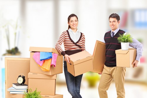 Professional man and van helping with a flat move in Rotherhithe