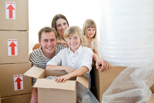 Fragile items packed safely for apartment removals