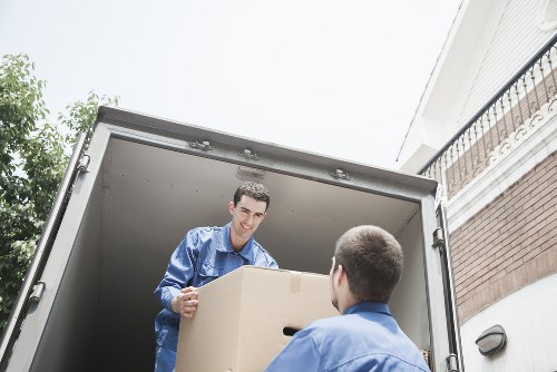 Movers completing a UK relocation with careful handling