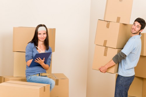 Organized office relocation with furniture and equipment