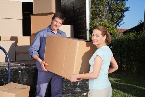 Professional movers handling a flat relocation in Rotherhithe